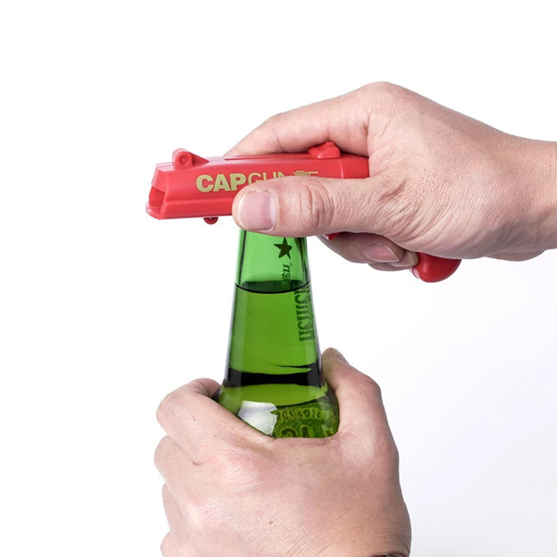 Portable Beer Opener Cap Gun Bottle Bottles Open Capgun Drink Opening Shooter Bar Outdoor Celebration Tools | Дом и сад