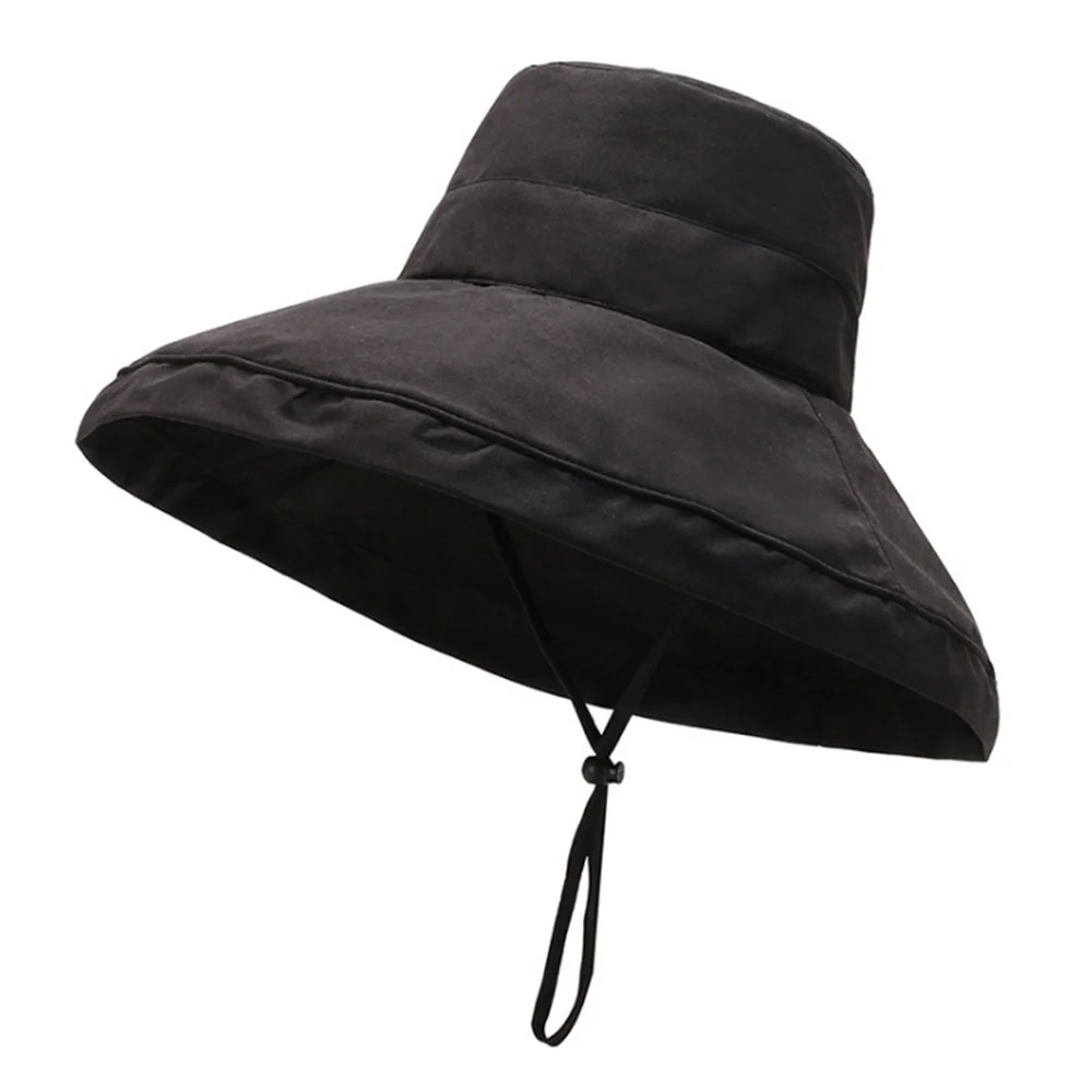 

Big brim fisherman hat women summer outdoor sunshade sun hat all-match foldable sun hat basin hat