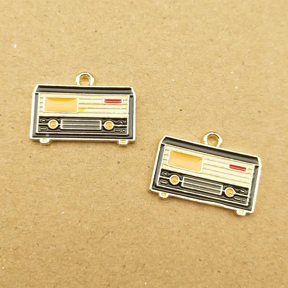 

10pcs tape and tape recorder enamel charm for jewelry making earring pendant bracelet necklace charms diy design charms