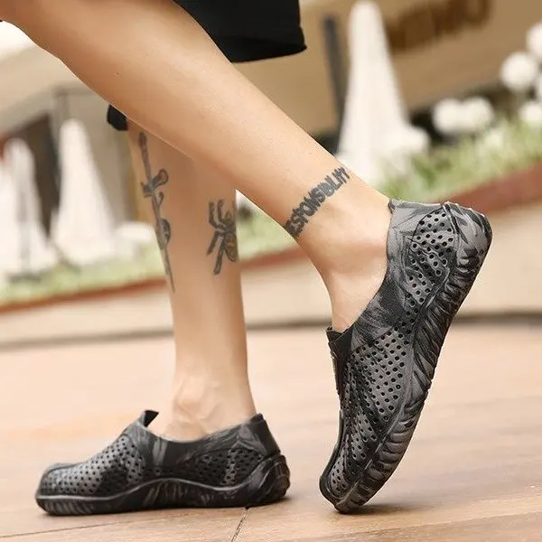 

Мужские легкие кроссовки без шнуровки, черные повседневные прогулочные туфли, дышащие лоферы, лето 2021