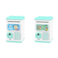 electronic piggy bank atm password coin bank for kids simulate face fingerprint automatic scroll paper money coin bank