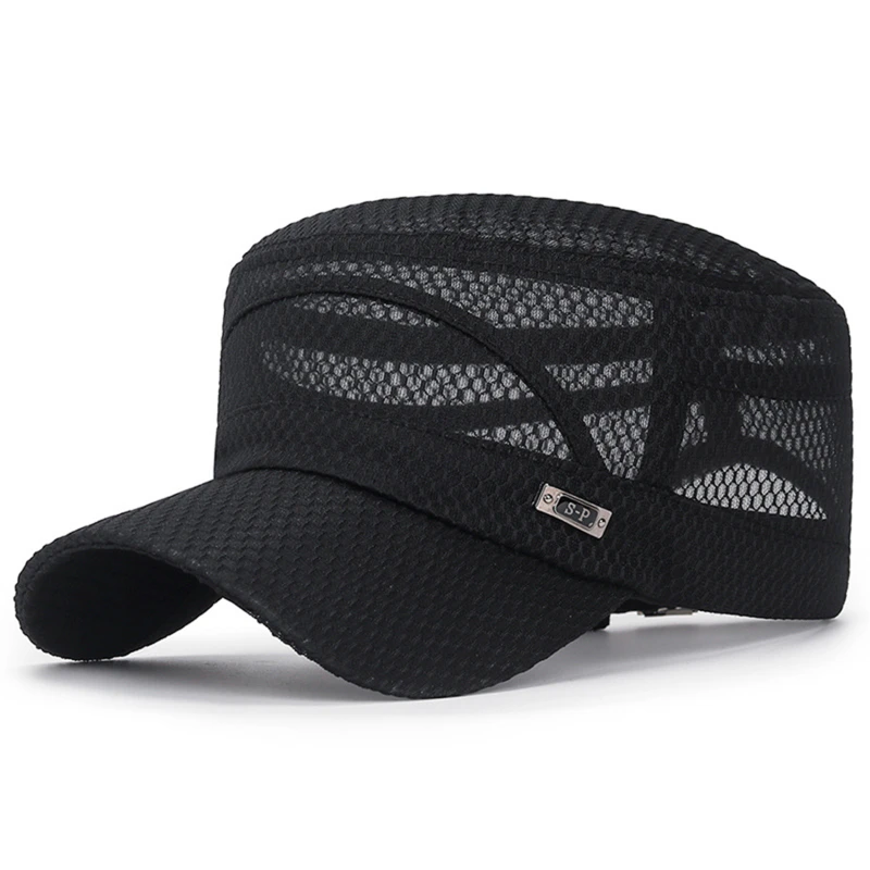 

2021 New Casual Hat Flat Cap Stylish Cap Head Cover Breathable Hollow Classic Mesh Stylish Head Accessories High Quality Hot