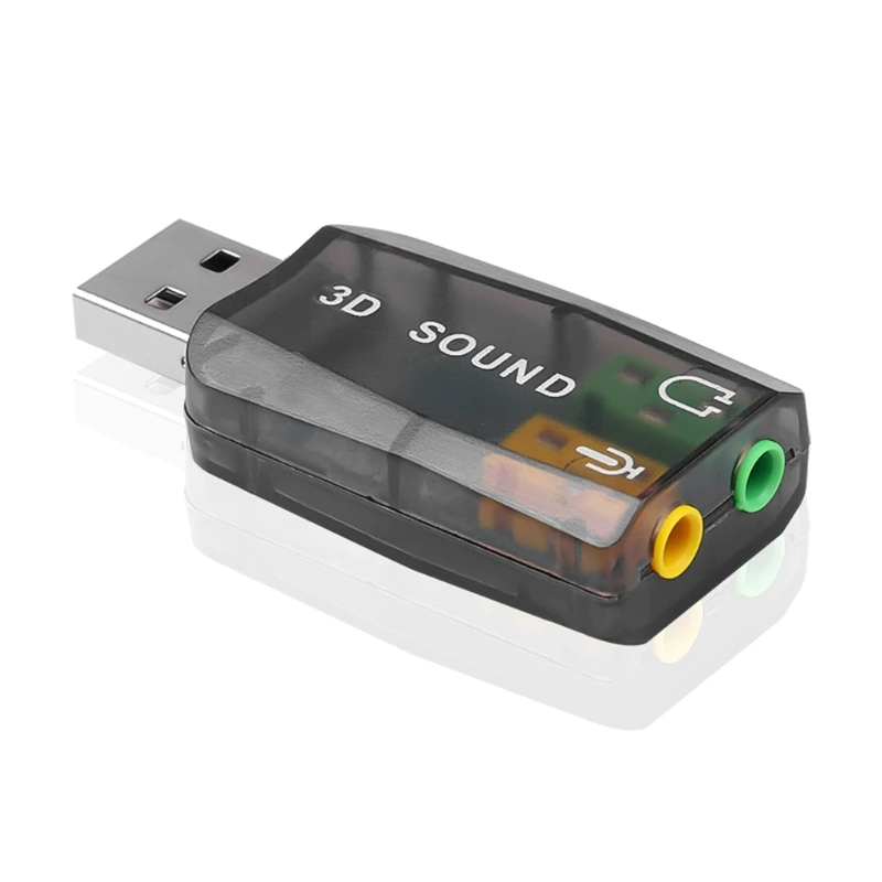 

USB к 3,5 3D Aux звуковая карта, микрофонный вход для ПК, компьютера, Windows, Mac-
