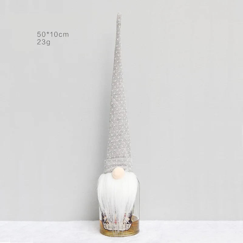 Рождественское украшение для винной бутылки Adornos серое покрытие кухни на Новый