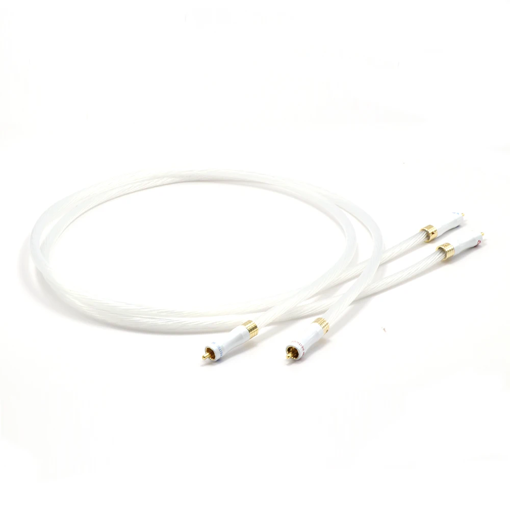 X402 5N OCC посеребренный аудио кабель RCA к с позолоченным разъемом RCA|interconnect cable|red