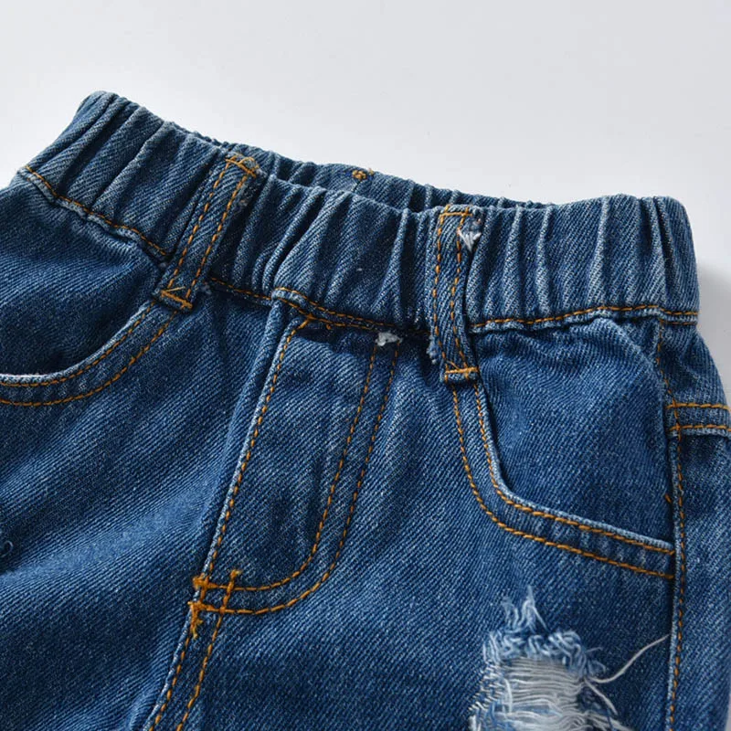 Детский Повседневный Костюм Джентльмена белая рубашка и джинсы на ремешках |