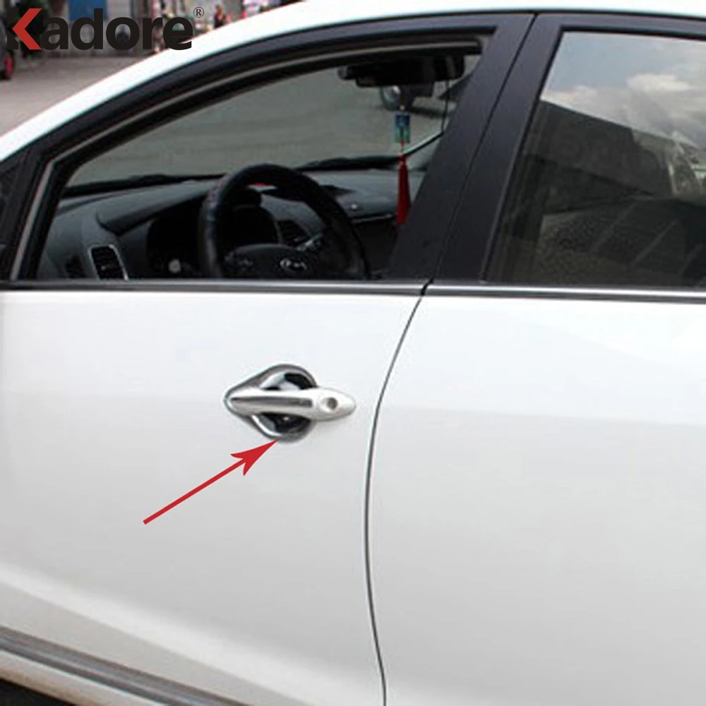 Для Kia Cerato K3 Forte 2012 2013 2014 ABS Хромированная Боковая ручка двери Чаша крышки чашек