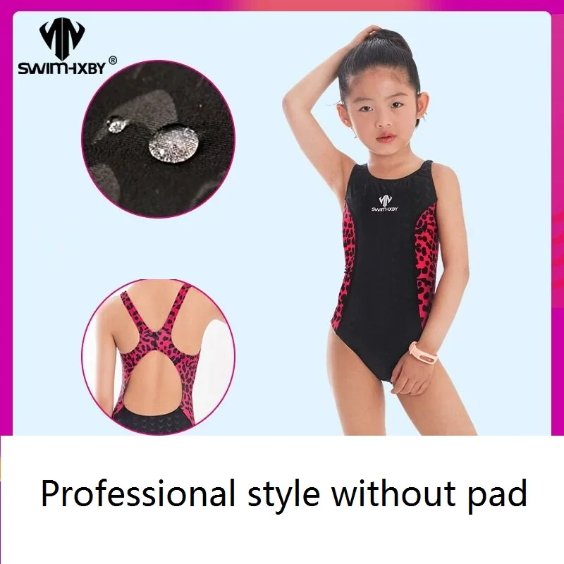 Купальный костюм HXBY для девочек слитный купальник одежда плавания спортивных
