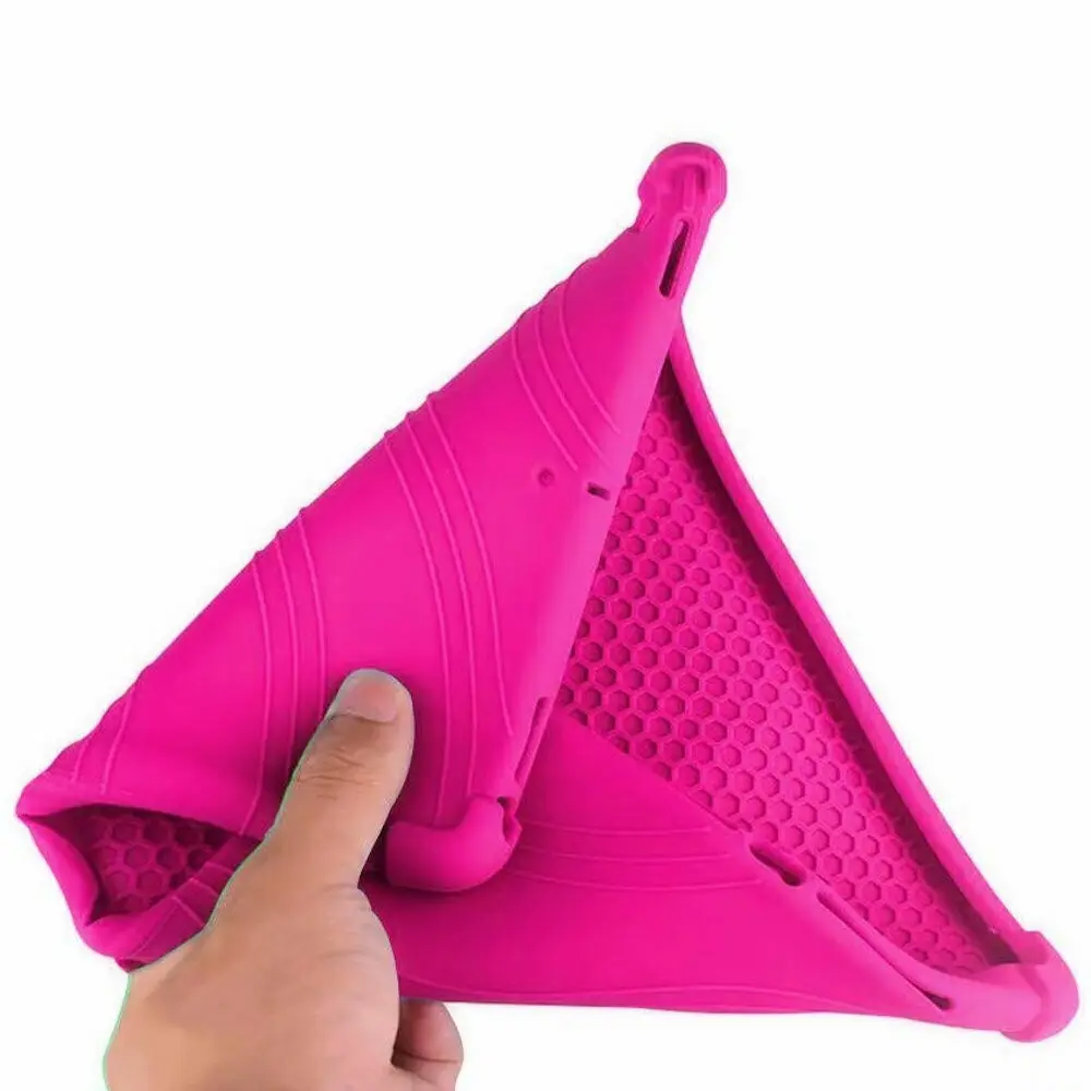 

Shockproof Silicon Stand Case For iPad 7th 10.2" Case Silicon Rubber Protective shell Case for iPad 10.5 2019 funda Case