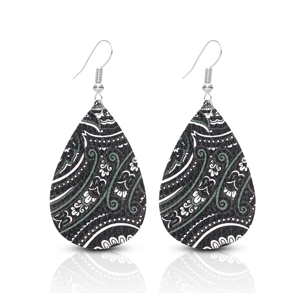 Женские серьги капли из искусственной кожи для женщин вечерние ринки свадьбы