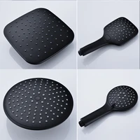 luxury black shower head removable hand held rainfall spray shower head set for bathroom matte black high quality