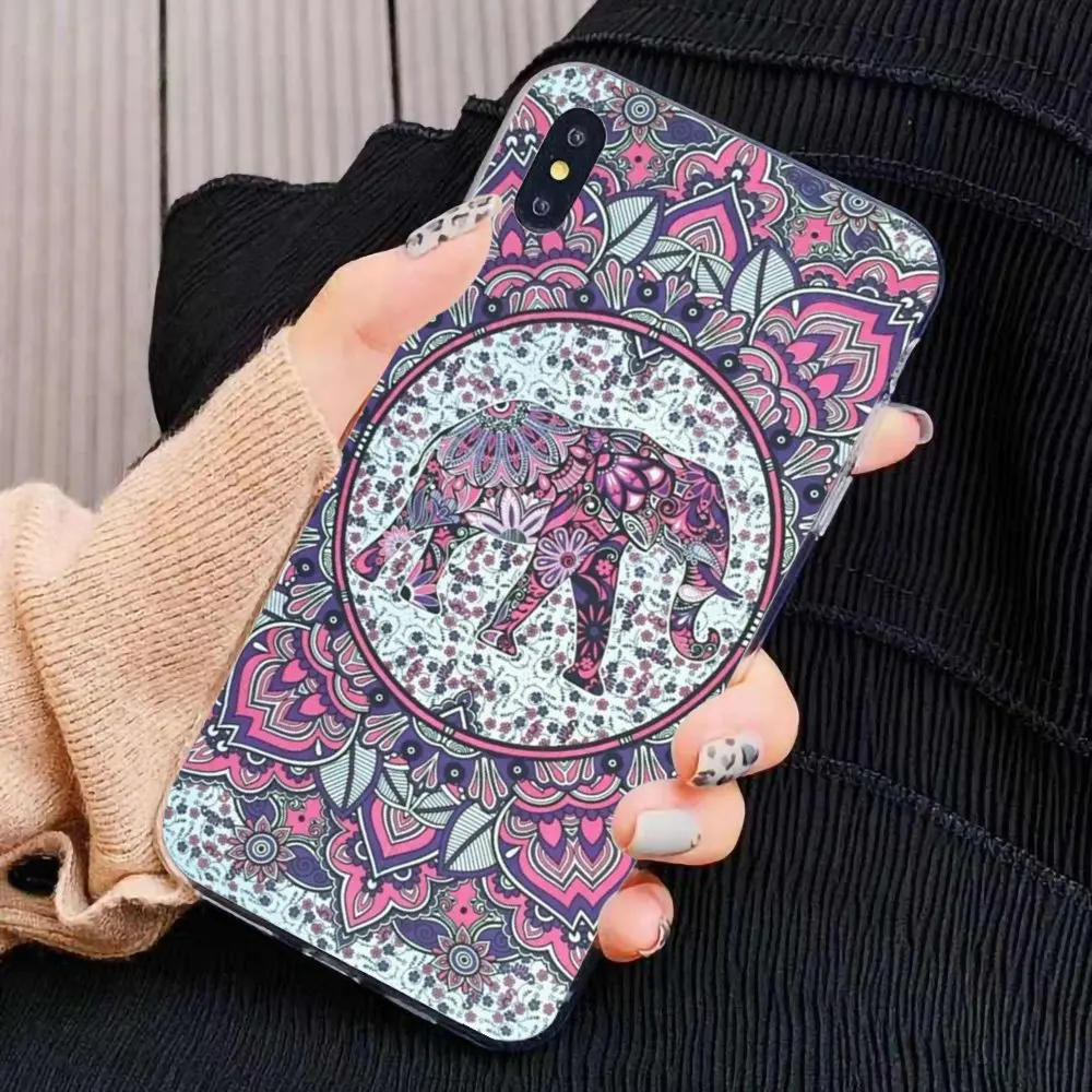 Силиконовый чехол-кошелек Pretty Henna Elephant для ZTE Blade A910 A610 A530 A510 Oneplus One plus 3T 5T 6T 6 7 7T Pro |