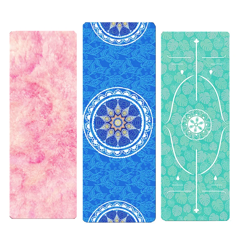 

Yoga Mat 183cm*68cm*1.5mm Rubber Suede Thin Portable Carry Non Slip Workout Mat For Gym Yoga Pilates Home Fitness