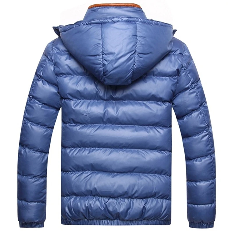 Парка мужская с капюшоном модная Толстая теплая зимняя куртка повседневное