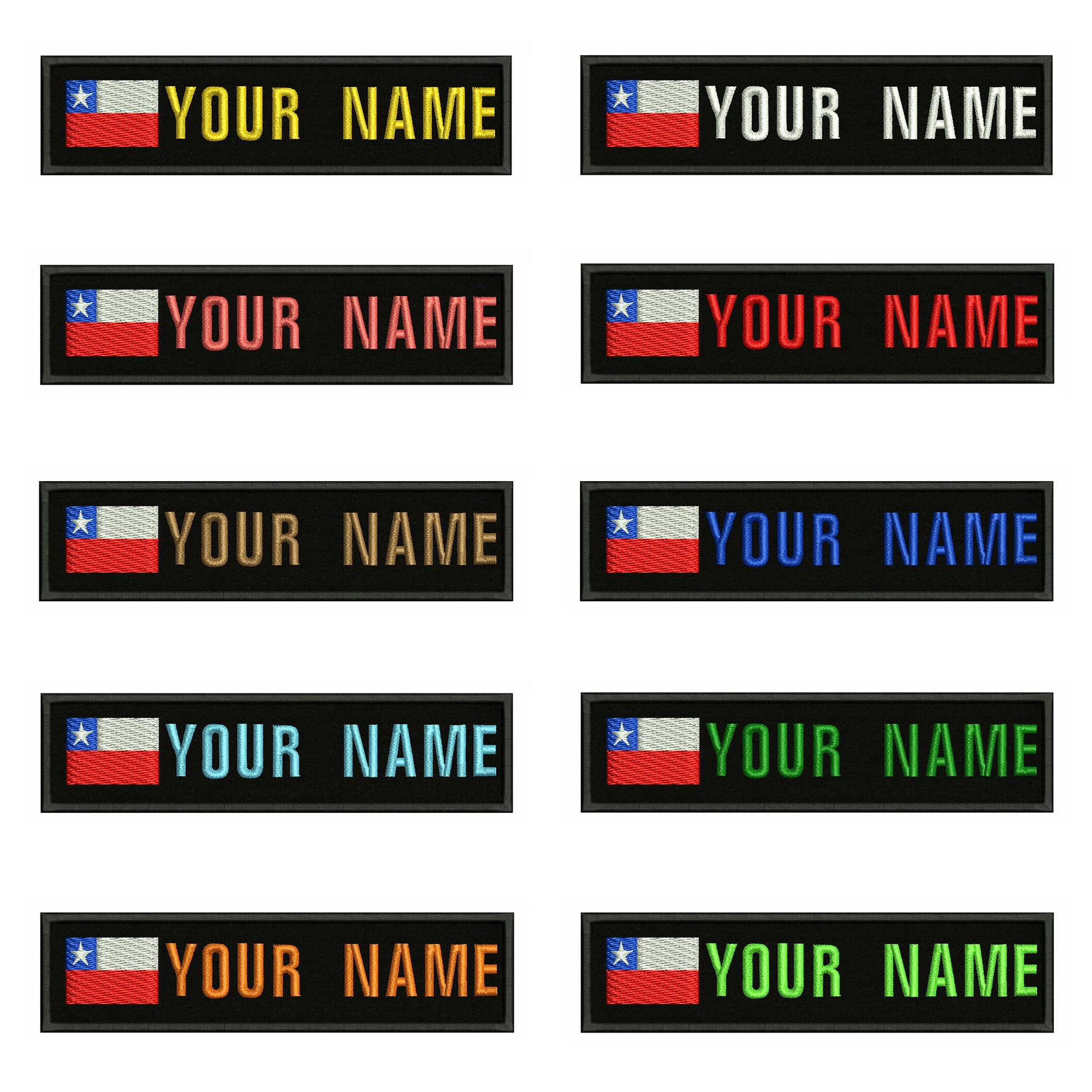 Флаг Чили 10X см вышивка с именем под заказ|Значки| |