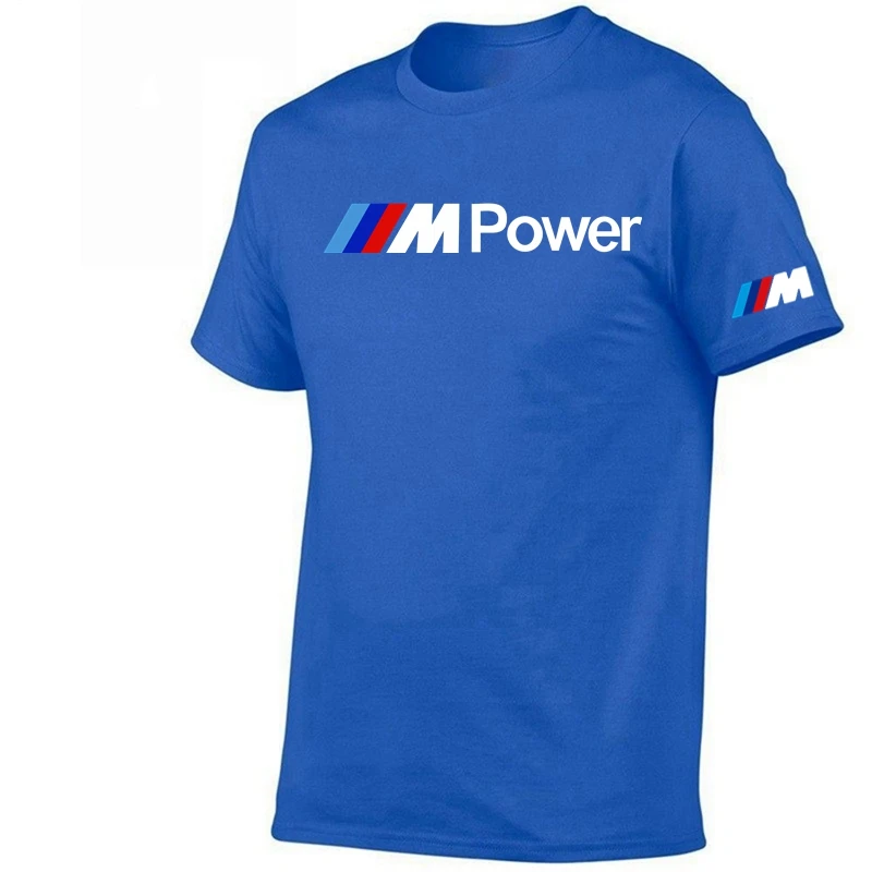 

2021 new BMW M summer print men's t-shirt breathable casual short-sleeved men's t-shirt sports trend hip-hop t-shirt 100% cotton
