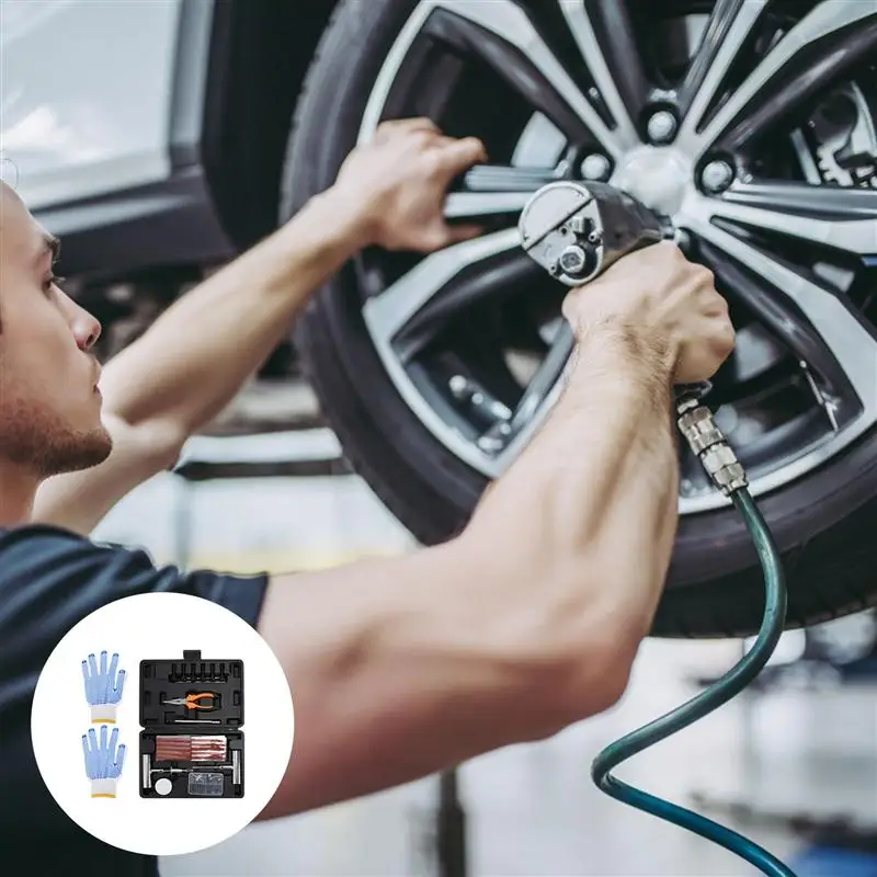 

1 Set Of Vehicle Motorbike Tire Repair Kit Automobile Car Tire Repair Tool Kit