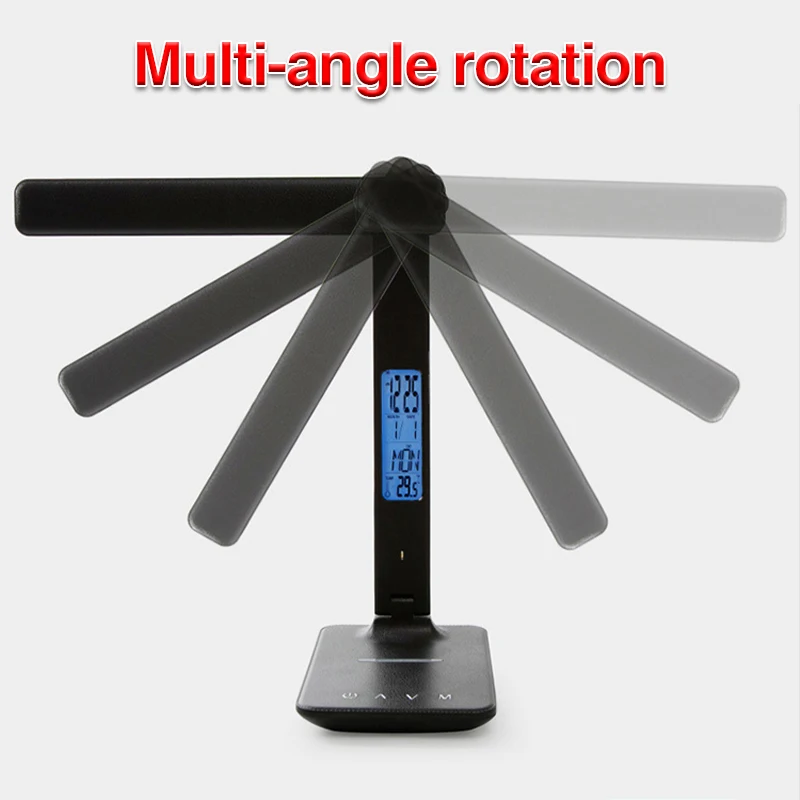 Светодиодная настольная лампа Smart Touch 10 Вт с беспроводной зарядкой складной