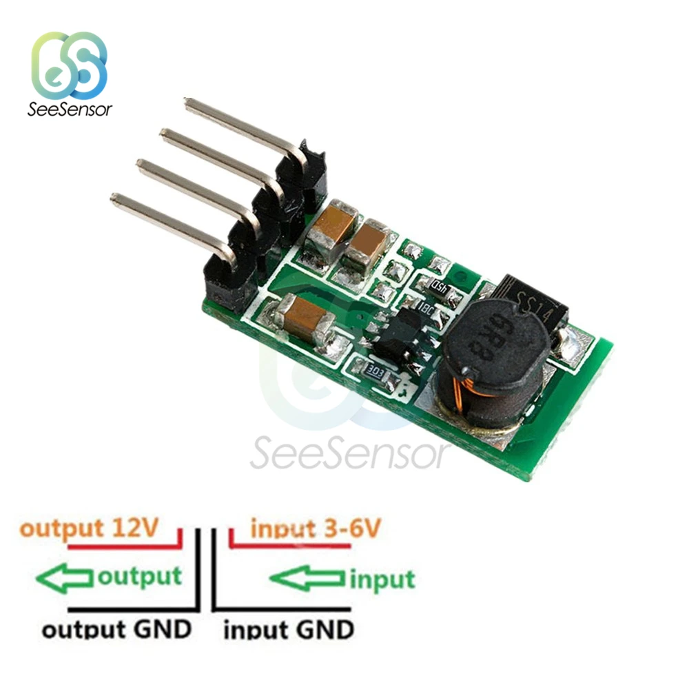 

DC 3.3V 3.7V 5V 6V to 12V Step up Boost Power Supply Module Voltage Regulator Converter