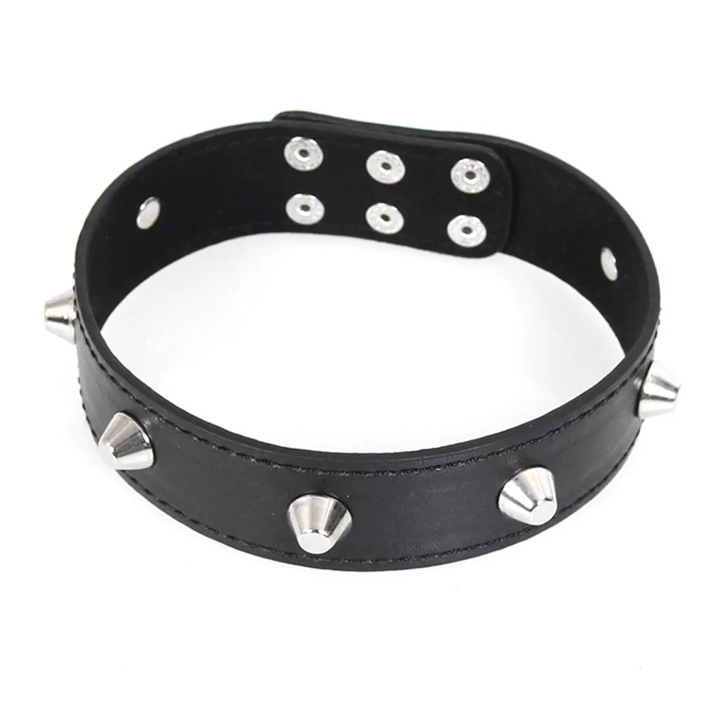 BDSM Bondage Sex Necklace SM Toys Punk Style Neck Ring Spike Rivet Buckle Collar Erotic For Couples | Красота и здоровье