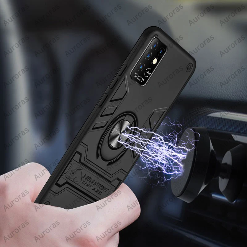 auroras shockproof rhinoceros armor case for infinix note 8 finger ring magnetism holder case for note 8 cover 10 pro hot 10s free global shipping