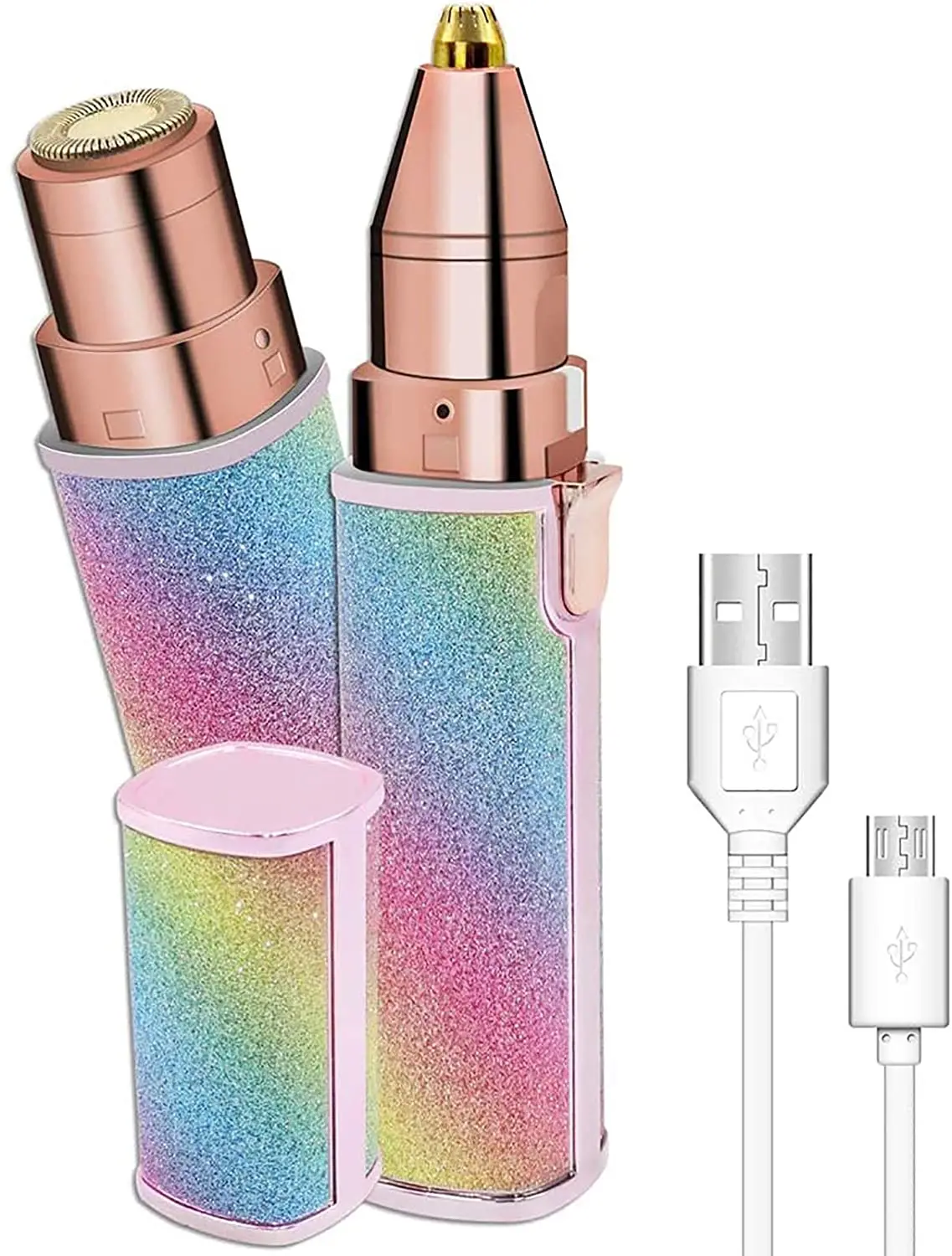 

2 in 1 Hair Removal Mini Shaver Electric Facial Eyebrow Trimmer Painless Makeup Epilator Razors Portable Women Hair Remover