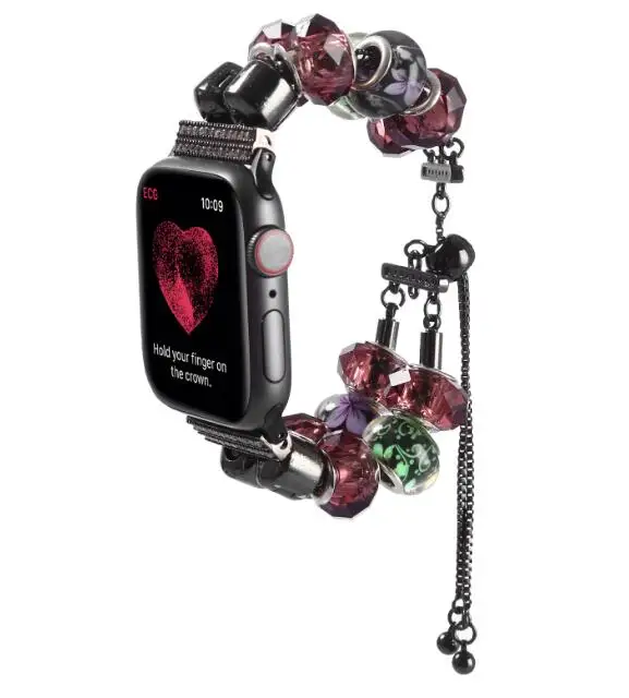 Ремешок ручной работы для apple watch series 1 2 3 4 драгоценный камень агат наручный ремешок для iwatch 38 мм 42 мм 40 мм 44 мм - Цвет ремешка: 8