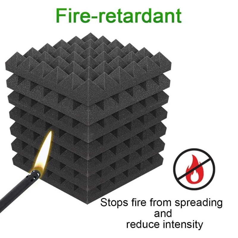 

24Pcs Sound Insulation Cotton Sound Insulation Foam Sound Insulation Foam 30X30X2.5cm