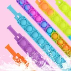 Новый Популярный пузырьковый простой игрушечный антистресс антистрессовый разноцветный силиконовый браслет тревожность сенсорный для детей с аутизмом 2021
