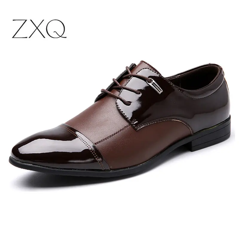 ZXQ размера плюс 38 47 мужская деловая повседневная обувь мужские туфли оксфорды