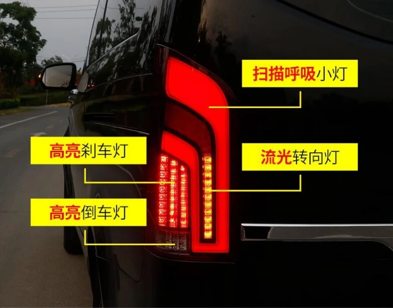

Full led strip rear light 2016-2019 New Viano led Tail Lamp Red For Mercedes-Benz Vito