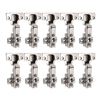 10pcs steel cabinet hinge stainless steel door hydraulic hinges damper buffer soft close for cupboard furniture hardware tool
