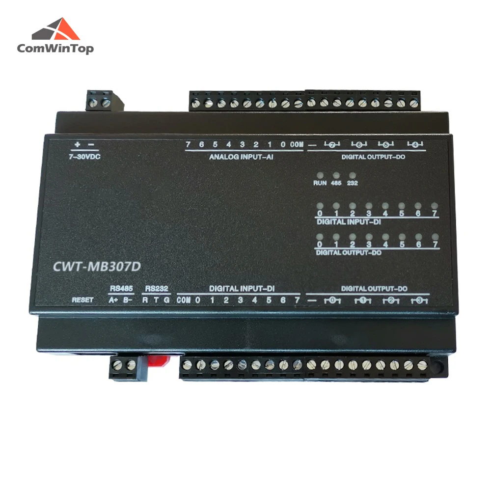 CWT-MB307D 8AI + 8DI + 8DO RS485 RS232 Ethernet Modbus Rtu отложным воротником Tcp ввода/вывода Модуль сбора