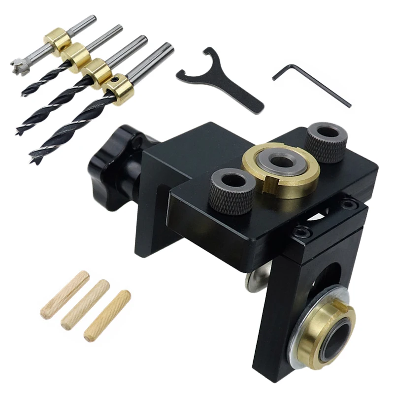 Черный Алюминиевый винт для карманного отверстия джиг дюбель направляющая