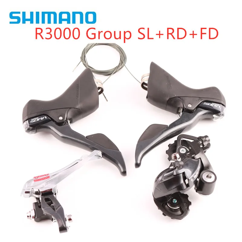 Shimano R3000 9 скорость Задняя деталь велосипеда переключатель длинная клетка GS shifter+ Передняя Задняя+ переключатель