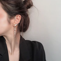 luxury temperament s925 needle long section rhinestone tassels earrings of high quality jewelry wedding party gift designed
