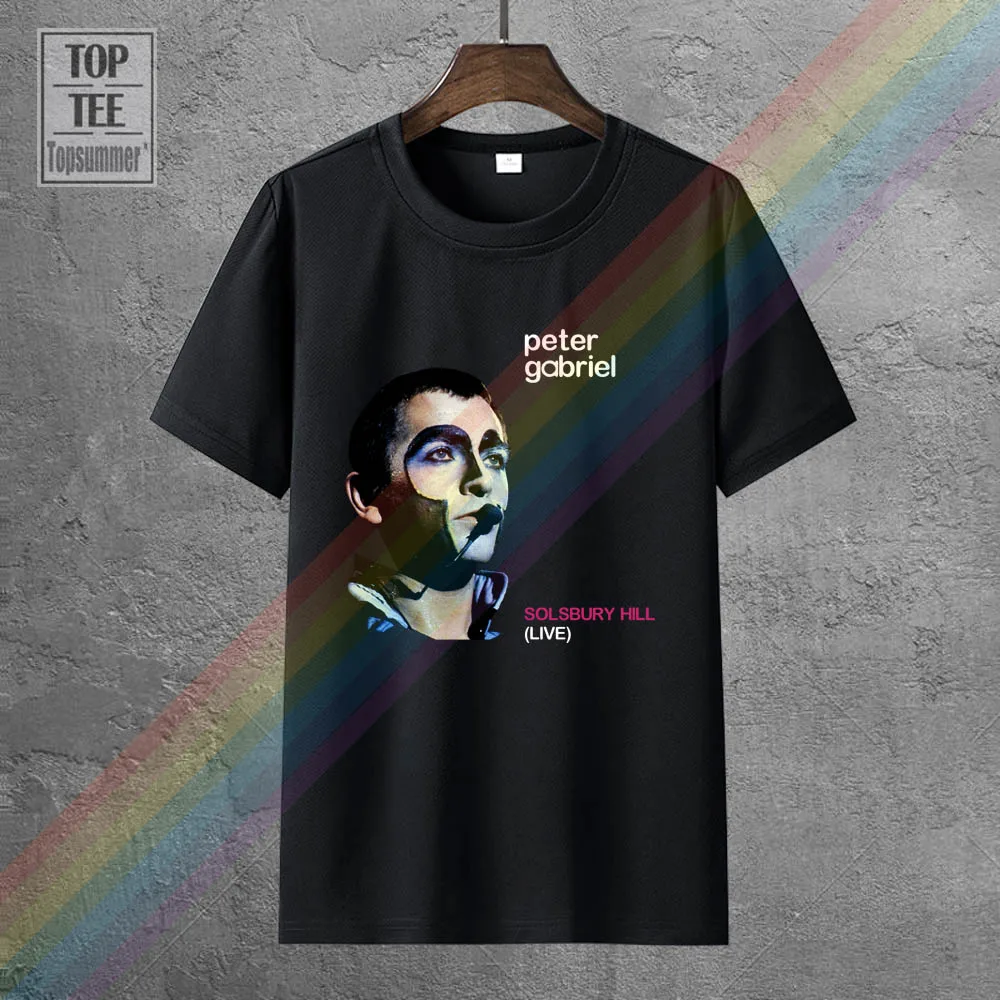 

Peter Gabriel Solsbury Hill English Singer-Songwriter Record Shirt Mens Fashion Black Cotton Tees Size S-3Xl Women Tshirt