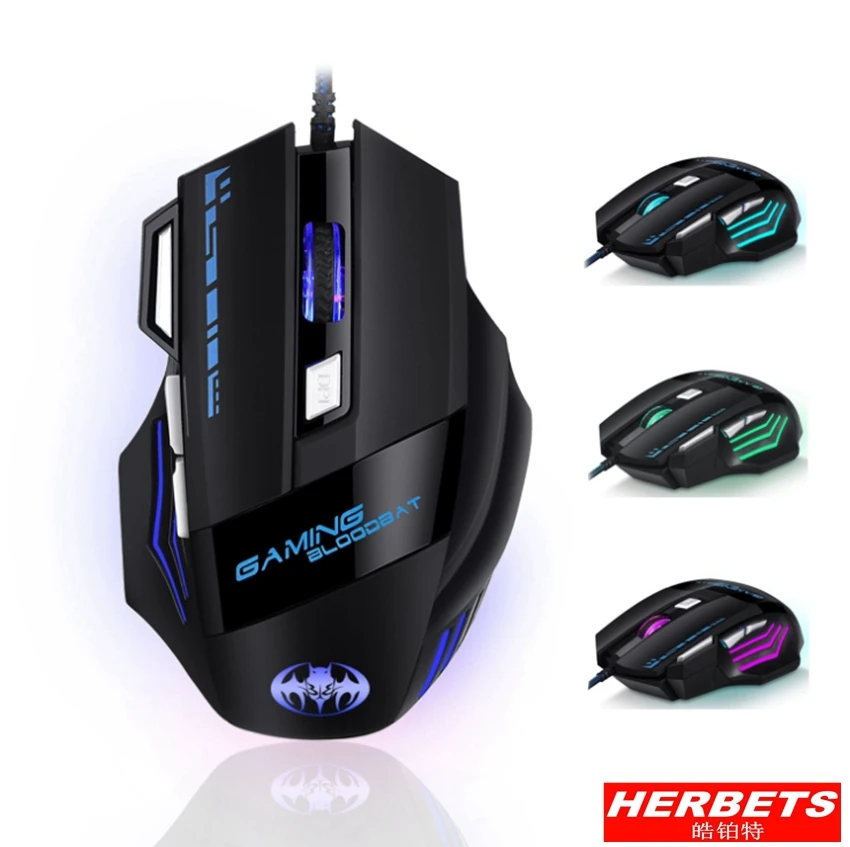 Эргономичная Проводная игровая мышь светодиодная компьютерная DPI USB геймерские