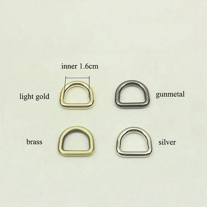 30pcs 16mm Inner O D Ring Metal Dee Buckles Backpack Strap Belt Dog Pet Collar Webbing Clasp DIY Leather Craft Bags Accessories