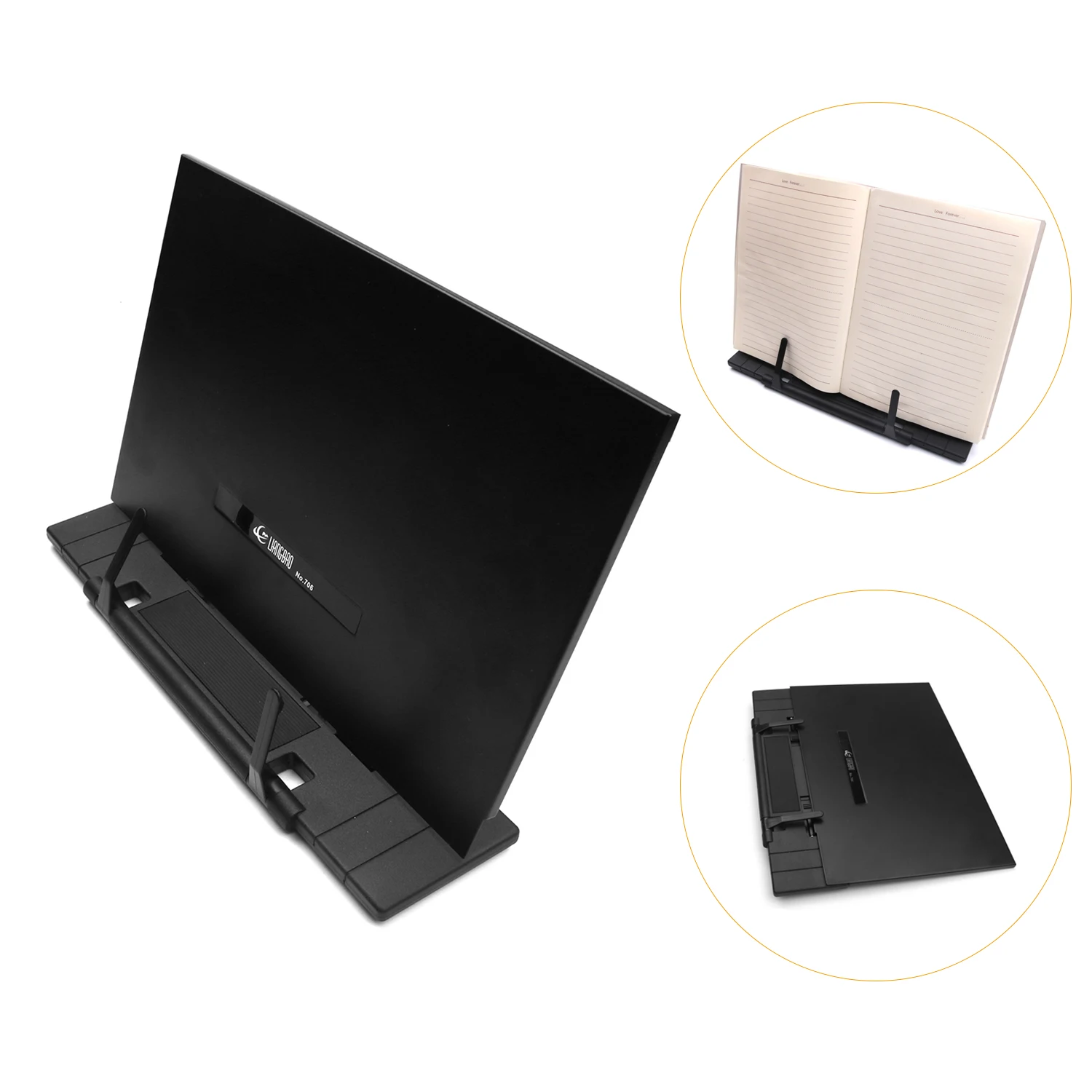 

Desktop Music Stand Portable Foldable Cookbook Tablet Book Reading Metal Stand Holder Bracket
