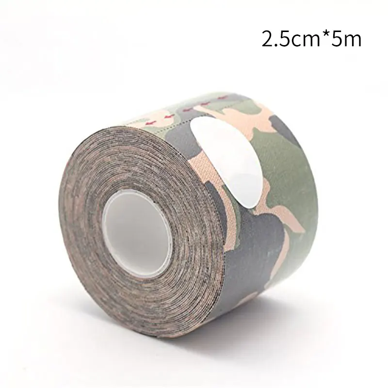 Green Camouflage Кинезиологическая лента Атлетическая лента Спортивная восстанавливающая лента обвязка тренажерный зал фитнес Теннис Бег колено Защитная муфта для мышц ножницы - Цвет: Green Camouflage