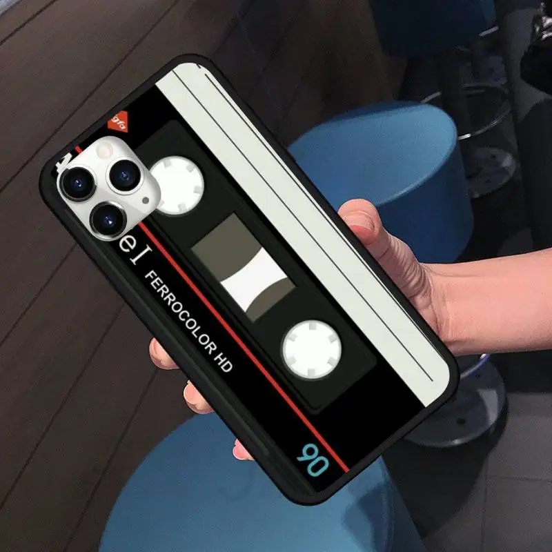 

Vintage Cassette tape retro style Phone Case For iphone 7 8 12 11 XR XS pro Max Mini plus Soft silicone cover shell funda