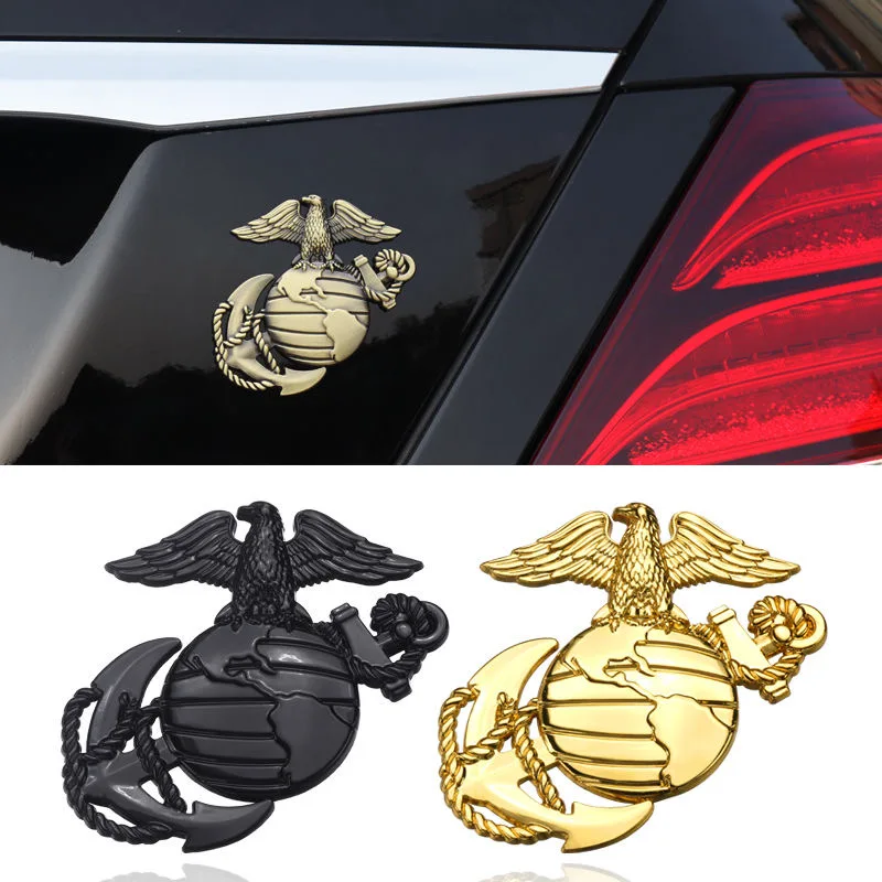 10x Автомобильная наклейка World Marine Insignia 3D металлическая эмблема Орел пистолет