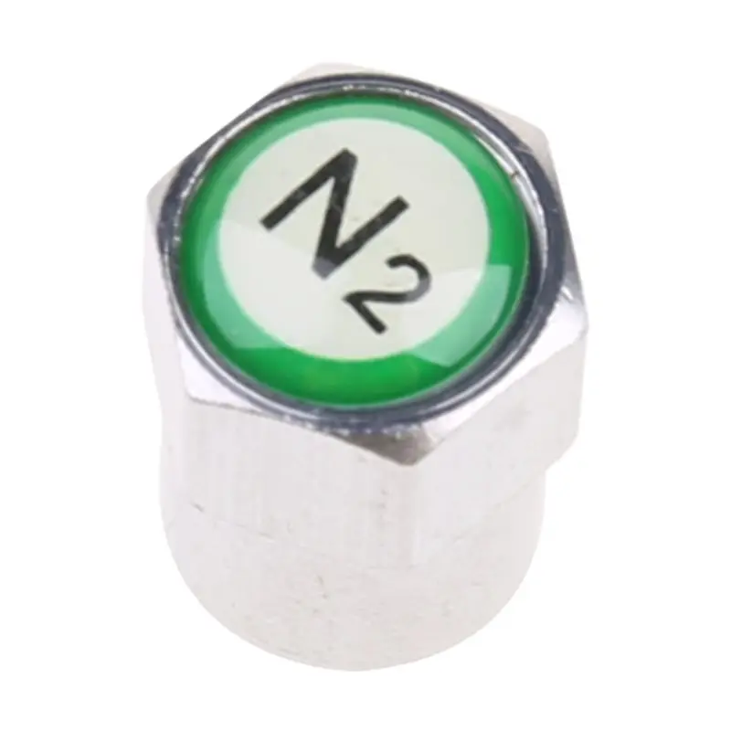 2 шт./компл. хромированная Автомобильная крышка стержня клапана TPMS N2 вставки для