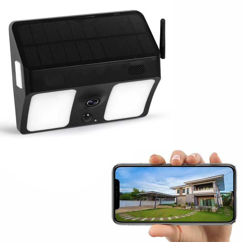 Wireless WiFi 1080P Solar Battery Powered IP Security Camera With Motion Sensor Floodlight Outdoor Night Vision Alarm | Электроника