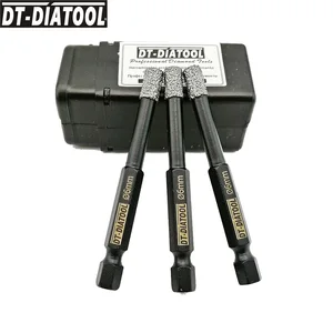 DT-DIATOOL 3 шт.шт. Диаметр 6 мм сухой воск внутри алмазные сверлильные сердечники сверлильная пила для гранита с быстроразъемным хвостовиком