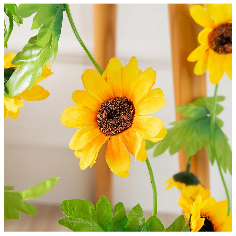 

Creatvie Home Decoration Simulation Sun Flower Rattan Party Decoration Flower Rattan Desk Decoration Wedding Festival Decoration