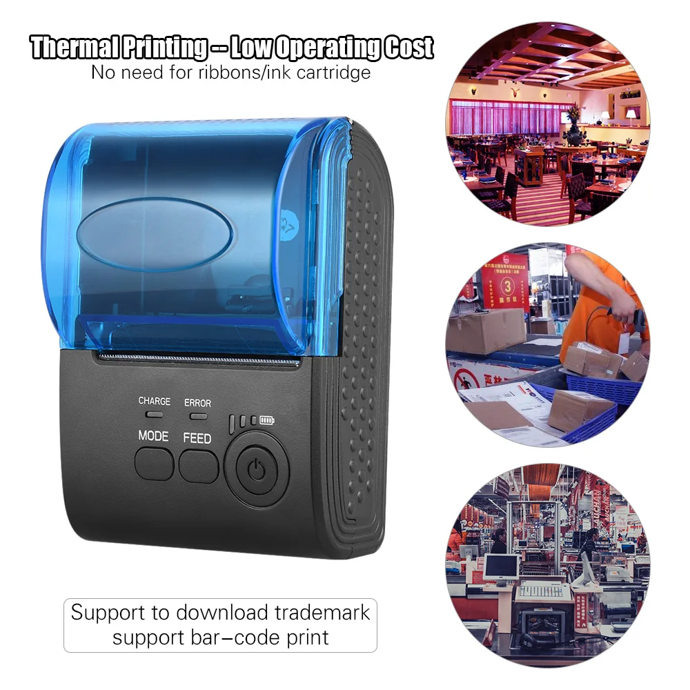 

POS-5805DD портативный мини 58 мм Беспроводной USB термопринтер для чеков билетов POS печать для iOS Android Windows