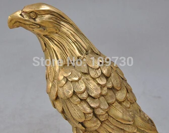 Бесплатная доставка 7 дюймов тибетская бронза медь резное животное Орел птица