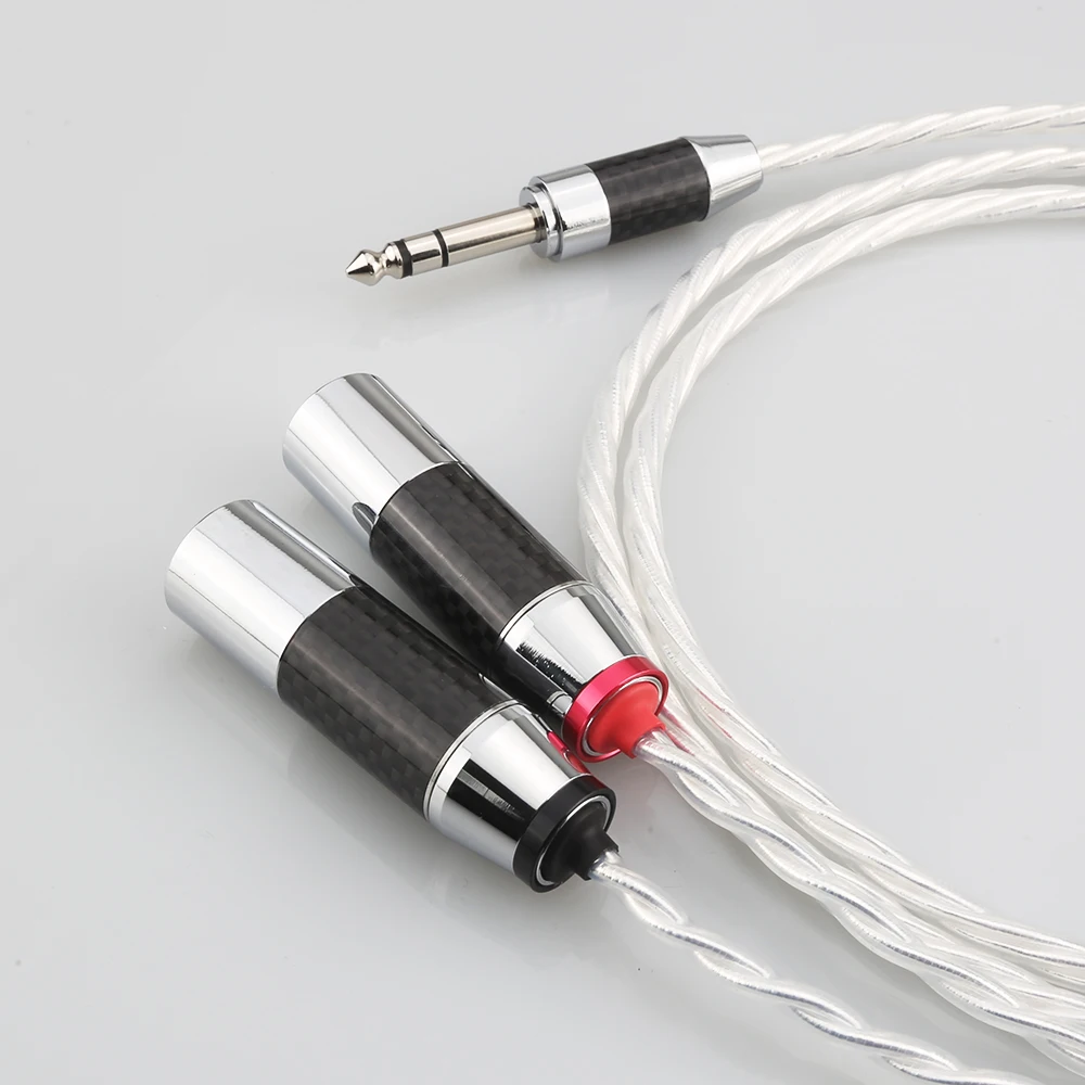 Посеребренный кабель Odin от 6 35 мм до 2 Cabon fiber XLR Мужской Hi-Fi DAC цифровой усилитель -